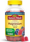 Nature Made High Absorption Magnesium Citrate 200mg Gummies, 90 Count, Mixed Berry, 90 Count