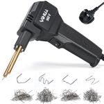 YIHUA 960-V Plastic Welder Plastic Welding Kit with LED Light 200 Hot Staples Assistive Cutter for Repairing Broken Plastic Car Bumper Repair Gas Tank Plastic Repair, Repair Tool for Car Dash(UK Plug)