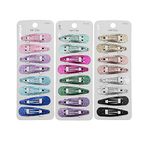 minihope snap hair clips for women, snap clips for grils,Surface metal flash powder,5cm,24 Count (Pack of 1)…