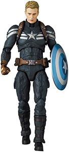 MAFEX No.202 Captain America, Stealth Suit, Total Height Approx. 6.3 inches (160 mm), Non-scale, Painted Action Figure