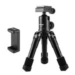 ZOMEi Lightweight Compact Aluminum Alloy Mini Desktop Tabletop Tripod with 360 Degree Panoramic Ball Head and Quick Release Plate for Canon Nikon DSLR Cameras, etc, Black