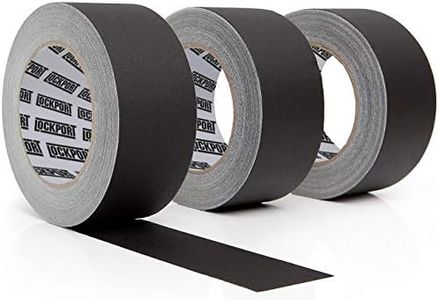 Lockport Black Gaffers Tape 3 Pack - 90 Ft x 2 Inch - Waterproof, No Residue, Non-Reflective, Easy Tear - Black Gaffer Tape for Photography, Filming, Stage, Production, and Backdrops