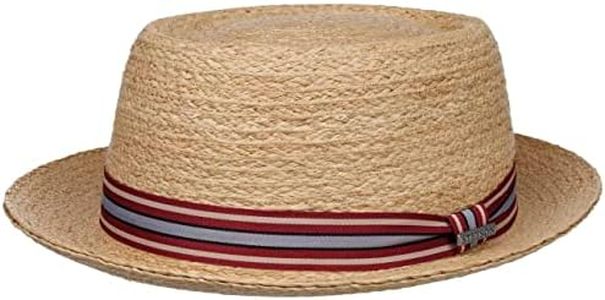Stetson Terlaco Pork Pie Raffia Hat Porkpie Pork Pie Hat Beach Hat Summer Hat Sun Hat Straw Hat Men/Women - Spring Summer, Natural, 60-61