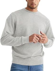 Sleepdown Essentials Men's Sweatshirt Long-Sleeves Crewneck Pullover Sweatshirt, Oatmeal Heather, XX-Large,(SDSS6169)