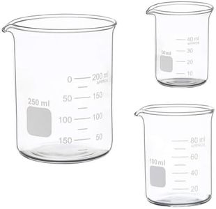 Glass Measuring Low Form Beaker Set 50ml 100ml 250ml Glass Graduated Beaker Set