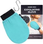 Exfoliating Mitt for Shower - Glove Exfoliator for Body Scrub Gloves Deep Exfoliating Glove for Face - Exfoliating Body Scrubber Glove - Dead Skin Remover for Body & Face - Shower Scrubber Mitt, Blue