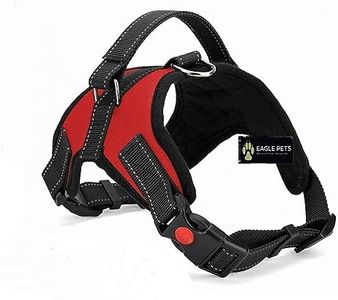 Eagle Pets No-Pull Reflective Dog Harness Walk Your Pup Stress-Free Stay Visible and in Control with Our Reflective No-Pull Dog Harness (Medium, Red)