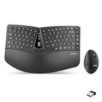 perixx PERIDUO-606 Wireless 2.4G Mini Ergonomic Keyboard with Vertical Mouse, with Adjustable Palm Rest Stand and Membrane Keys, UK Layout