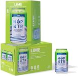 HOP WTR Sparkling Hop Water, Lime 12 Pack, Sugar Free, Low Carb Non Alcoholic Drinks, NA Beer, Adaptogen Drink, No Calories, Adaptogens & Nootropics for Added Benefits, 12 oz Cans