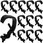 NINGWAAN 12 PCS Stage Light Clamp Hook, Heavy Duty Aluminum Alloy Truss Clamp Hanger, Stage Lighting C Clamp for DJ Projector Par Spotlight Moving Head Light, Fit for 1.18-2 Inch OD Tube/Pipe, Black