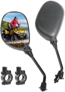 RACOONA ATV Mirrors,Motorcycle Mirror,ATV Rear View Mirror,Car Accessories 360 Degrees Ball-Type ATV Side Rear View Mirror with 7/8" Handle Bar Mount Clamp,Fit for Scooter Moped Polaris Dirt Bikes