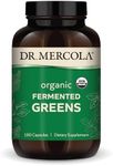 Dr. Mercola Organic Fermented Greens, 30 Servings (180 Capsules), Dietary Supplement, Supports Immune Health, Non-GMO, Certified USDA Organic
