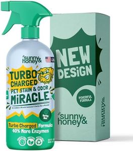 Sunny & Honey Turbo Charged Pet Stain & Odor Remover – Pet Odor Eliminator – 40% More Enzymes – Carpet Stain Remover Spray – 32 fl oz - Carpet Cleaner