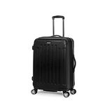 Kenneth Cole Reaction Renegade 24” Lightweight Hardside Expandable 8-Wheel Spinner Checked-Size Luggage, Black