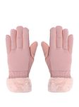 FabSeasons Winter gloves with Touchscreen finger for Girls and Women, Peach