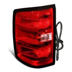 Factory Style Tail Lights Rear Brake Lamps with Wiring Harness Compatible with Chevy Silverado 1500 2500 3500 14-19, Driver Side, Red Lens