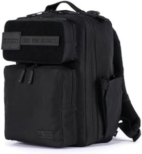 WOLFpak 15L Slim Tactical Gym Backpack - Durable 1000D Waterproof Oxford Material | Minimalist Daypack w/Laptop Pocket & Dual Cup Holders | Great for Travel & Everday Carry | (Nightshade)