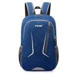 G4Free RFID Hiking Backpack 15L Mini Rucksack Small Backpack Hiking Daypacks Water Resistant Multipurpose Travelling Walking Cycling Schooling for Men Women Kids (Dark Blue)