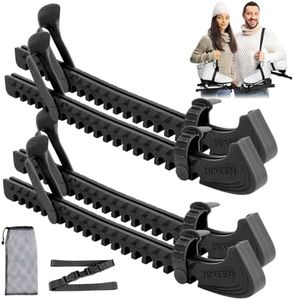 Hikeen Universal Ice Skate Guards with Shoulder Straps,Enhanced Stability Ice Skate Blade Guards,Non-Slip Hockey Skate Blade Protector for Adult and Kids