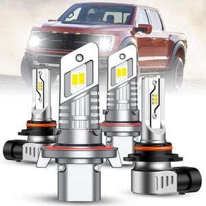 SEALIGHT H10 H13 LED Combo, 4,2000 Lumens 6500K White, 1:1 Design with Cooling Fan, 9008/H13 H10/9140/9145 LED Fog Light Bulbs Combo for 2005/2004 Ford F-150, Plug and Play, Pack of 4