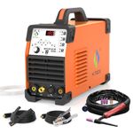 HITBOX TIG Welder AC/DC with Pulse, 200Amp Aluminum TIG Welder, 220V Multiprocess TIG Welding Machine with Square Wave/Stick/MMA, IGBT Inverter ARC Welders with Dual Cooling Fan