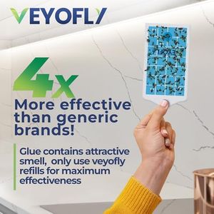 VEYOFLY Indoor Insect Trap – Plug-In Fruit Fly & Mosquito Catcher, 2 Devices + 4 Glue Boards