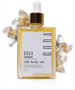 GODA Silk Body Oil Women - Firming Anti Aging Moisturizing Formula, Crepey Skin Hydrating After Shower, Scented Organic Blend Premium Skincare