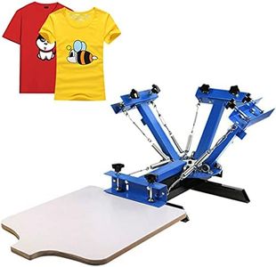 VEVOR Screen Printing Machine, 4 Color 1 Station Screen Printing Press, 21.7 x 17.7 inch Silk Screen Printing DIY T-Shirts Removable Pallet