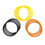 Trademark Innovations Speed & Agility Training Rings - Set of 12-16" Outer Diameter (Yellow/Orange/Black)