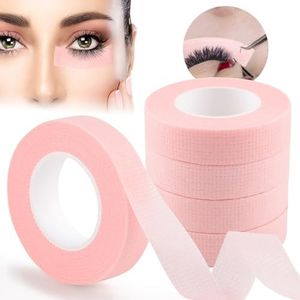 EBANKU 5 Rolls Eyelash Extensions Tape, Eye Tape for Lash Extension Breathable Micropore Fabric Tape for Eyelash Extension Supplies (9m/10 Yards)