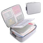 FABFOLD Large Document Organizer Bag Multilayer Travel File Organiser Document Storage Bag with Lock Waterproof File Folders Bag for Certificates & Document Safe Pouch Bag for Home Office Travel