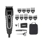 Conair Barbershop Series No-Slip Grip 20-piece Haircut Kit, Home Hair Cutting Kit