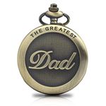 GT Gala Time Antique Retro Vintage The Greatest Dad Theme Pocket Watch Metalic Key Chain & Key Ring Car Bike Home Key Chain & Key Rings | Gift for Men & Women