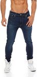 Jack & Jones Men's Liam Original 009 Skinny Jeans, Black, Blue, 34