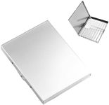 Stainless Steel Extra Slim Cigarette Case for 100mm and 84mm (Silver (Flat))