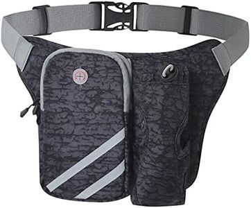 LOOM TREE Running Waist Pack Hydration Belt with Water Bottle Holder for Fitness Black Outdoor Sports | Camping & Hiking | Hiking Backpacks | Waist Packs & Bags