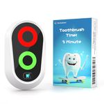 Toothbrushing Timer for Kids 2 to 3 Minutes, Funny Novelty Timer, Gift for Kids Adults, Magnetic Waterproof Timer with Color Lights in Bathroom for Children Training Coach (White)