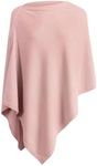 PULI Women's Versatile Knitted Shawls Scarf Poncho Sweater with Buttons Lightweight Spring Summer Fall Wraps pink