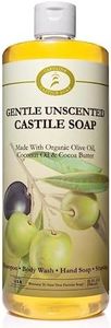 Unscented Castile Soap Liquid - 946 ml - Vegan & Pure Organic Soap - Carolina Castile Soap - Concentrated Non Drying All Natural Formula Good for Sensitive Skin (32 Ounces)