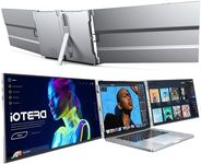 L LIMINK LK15 Portable Triple Monitor for 13-16 Inch Laptop, 15" FHD 1080P Frameless Al Alloy IPS Triple Screen Laptop Monitor Extender, Tri Screen Laptop Screen Extender for Mac & Windows, USB/HDMI