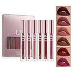 Joyeee Matte Lipgloss Sets for Women, 6 Colors Non-stick Cup Long Wear Velvet Matte Liquid Lipsticks Kit with Gift Box, Intense Pigment, Non-drying, Long-lasting Waterproof Lip Makeup