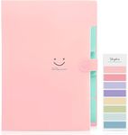 SKYDUE Document Organiser, A4 Expanding File Folder, Colored Plastic Folders,Sturdy and Protective File Storage to Organise Paperwork, Receipts, Invoices, Bills, Documents