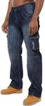 BRAND KRUZE Mens Cargo Combat Denim