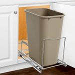 Lynk Professional Slide Out Bin Holder - Pull Out Under Cabinet Sliding Organizer - 10.1 inch Wide x 20.02 inch deep - Chrome