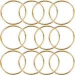 12Pcs Macrame Hoops Ring, BetterJonny 5 Inch Metal Craft Rings Hoops Gold Dream Catcher Rings Wreath Hoop Rings for Home Decorations DIY Crafts and Wall Hanging Crafts