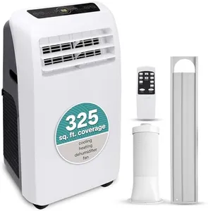 SereneLife Small Air Conditioner Portable 12,000 BTU with Built-in Dehumidifier + Heat - Portable AC unit for rooms up to 550 sq ft - Remote Control, Window Mount Exhaust Kit