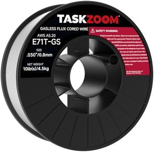 TASKZOOM Flux Core Welding Wire .030", E71T-GS Gasless MIG Welding Wire 10 lb Spool, Mild Steel Flux Core Wire, No Gas MIG Wire for Wire Welder, Smooth Arc Low Spatter