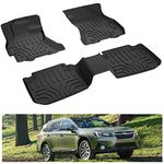 KIWI MASTER Floor Mats Compatible for 2015-2019 Subaru Outback/Legacy Accessories All Weather Mat Liners Front Rear 2 Row Seat TPE Slush Liner Black