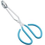HINMAY Kitchen Scissor Tongs 10-Inch with Comfort-Grip Handle Heavy Duty Stainless Steel Scissor Cooking Tongs