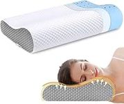 Ecosafeter 2024 New Upgrade Memory Foam Neck Pillows for Pain Relief Bed Pillow for Sleeping, Ergonomic Pillow for Neck and Shoulder Pain, Orthopedic Cervical Pillow for Side Back Stomach Sleeper